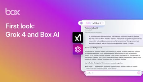 First Look: Grok 4とBox AI