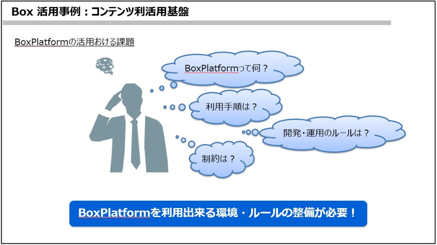 Box Platform活用には社内の共通理解と環境・ルールの整備が重要