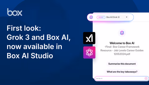 First look: Grok 3がBox AI StudioとBox AIに近日登場
