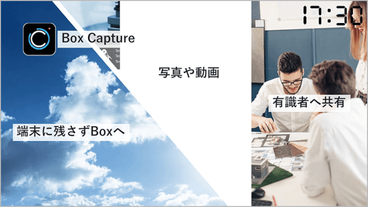 【社外でのトラブル対応:Box Captureで現場の対応も迅速に。隙間時間に日報も書ける】
