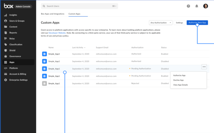Custom Apps Management