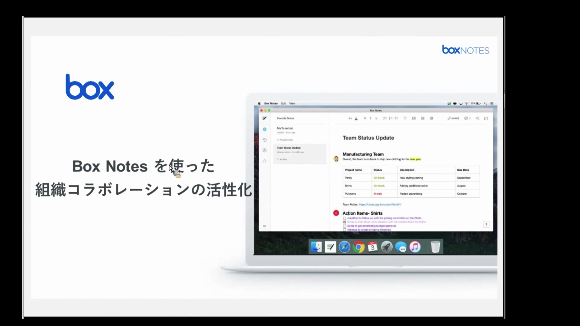 BoxNoteを使った組織コラボレーション活性化(2019.5.10)