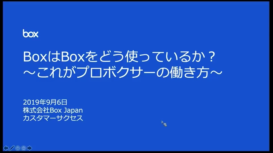 BoxはBoxをどう使っているか？ 〜これがプロボクサーの働き方！(2019.9.6)